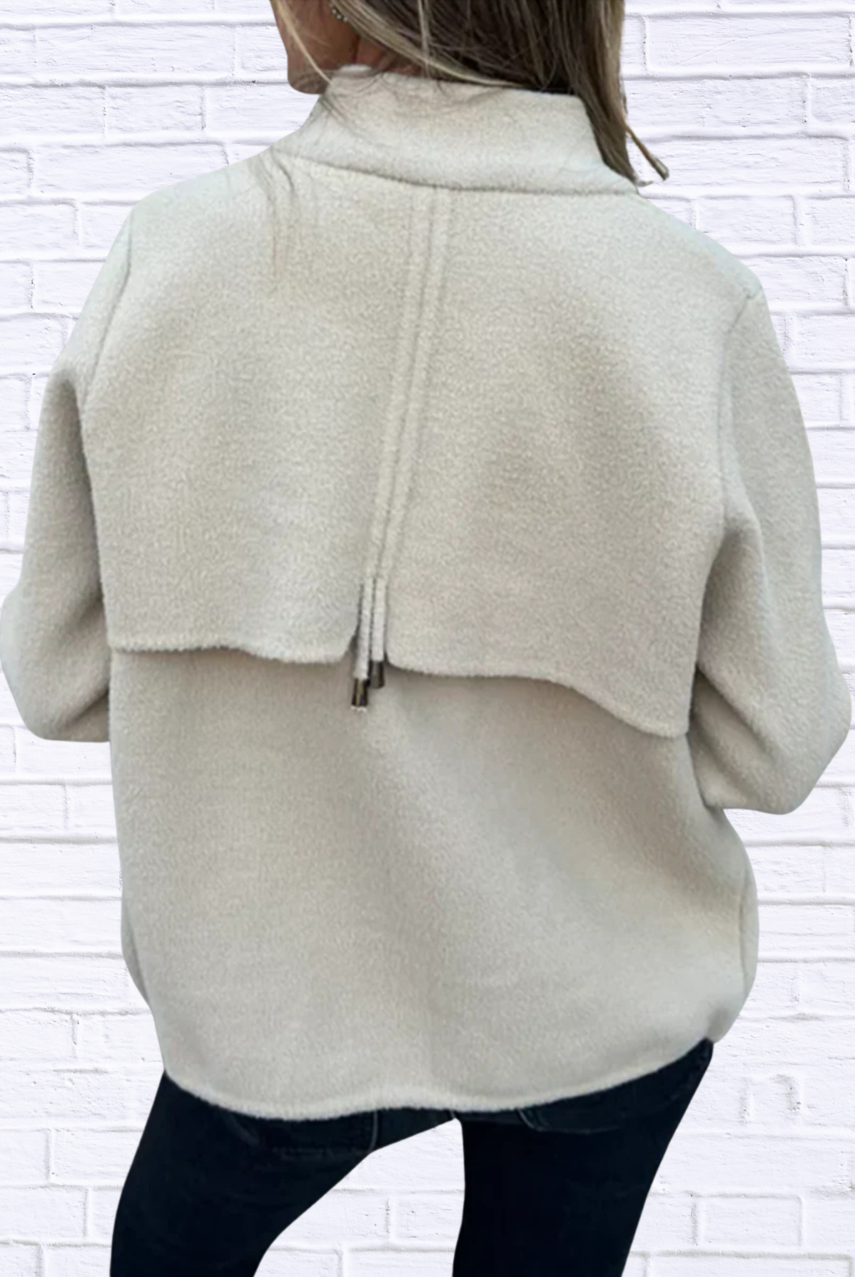 Full Size Textured Knit Zip Up Outerwear Plus Size