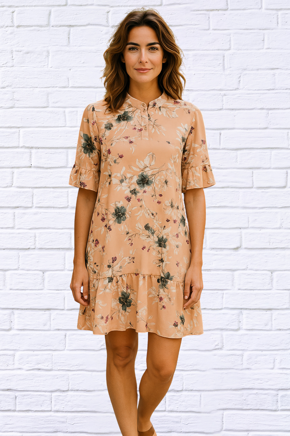 Peach Floral dress