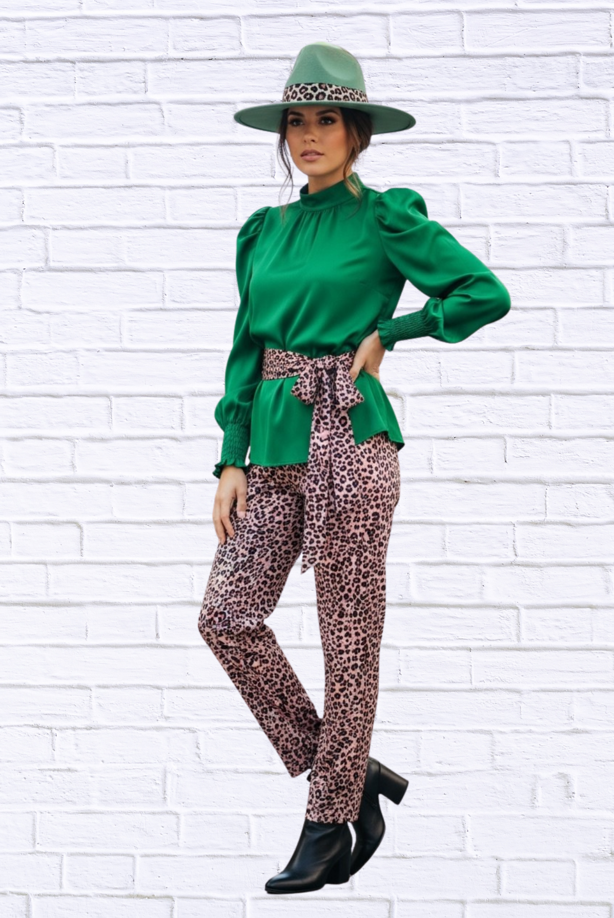 Leopard Knit Pants
