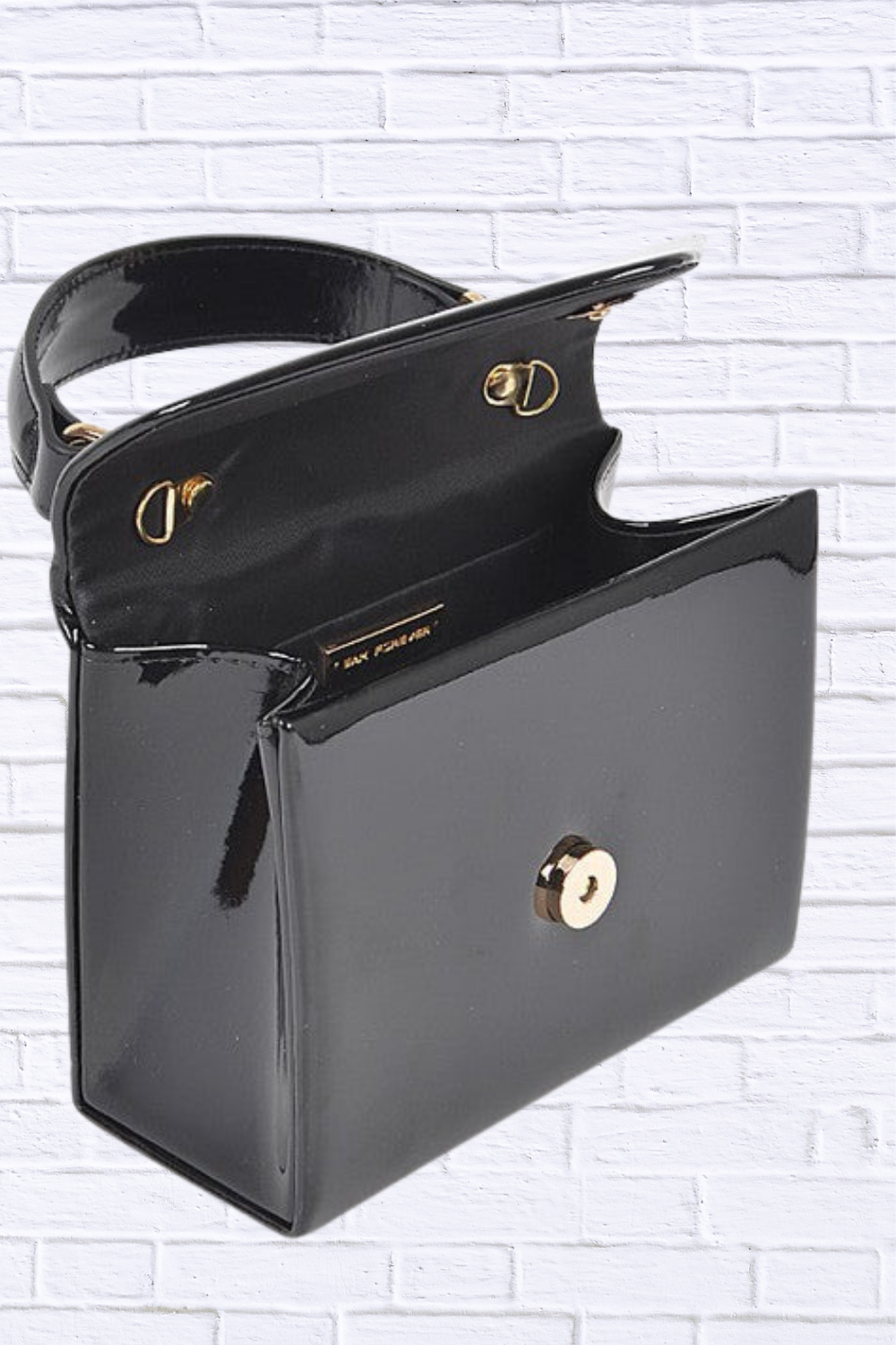 Patent Leather Top Handle Swing Bag
