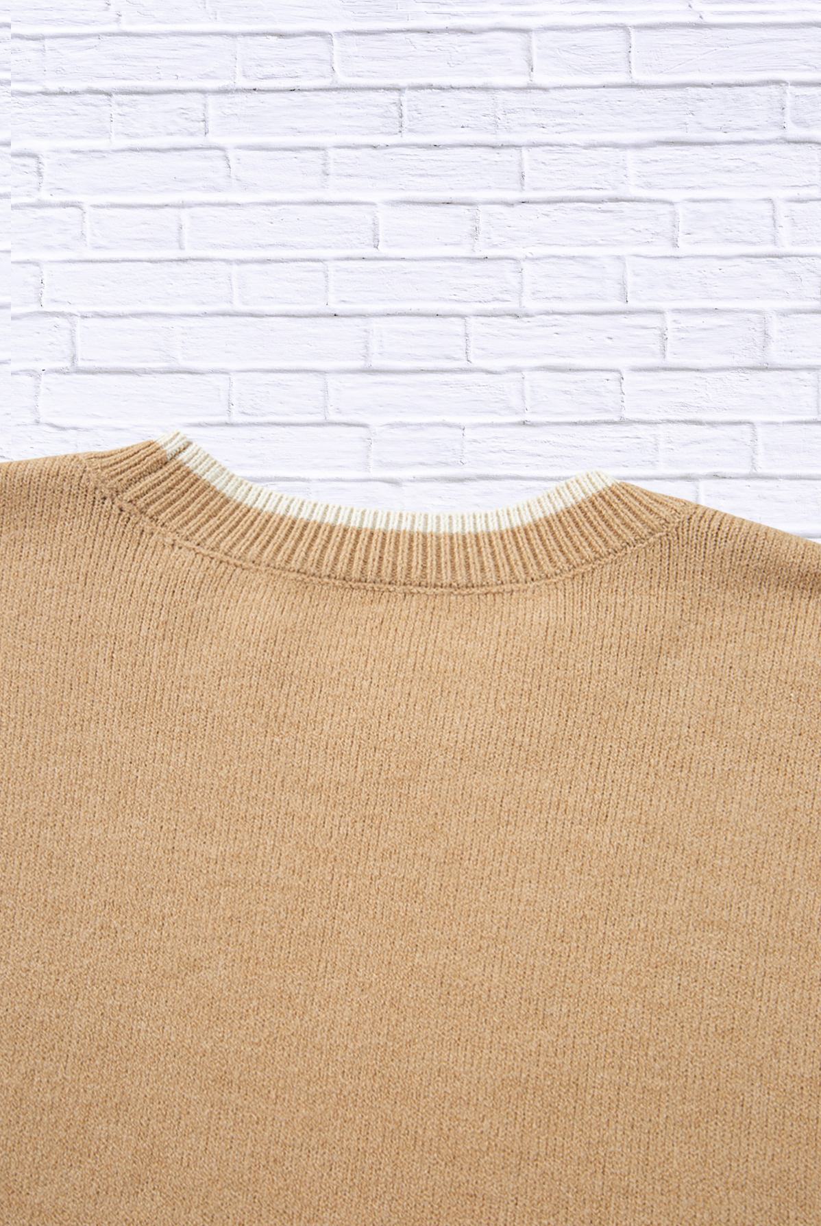 Leopard Bow Decor Split Cuff Contrast Trim Sweater