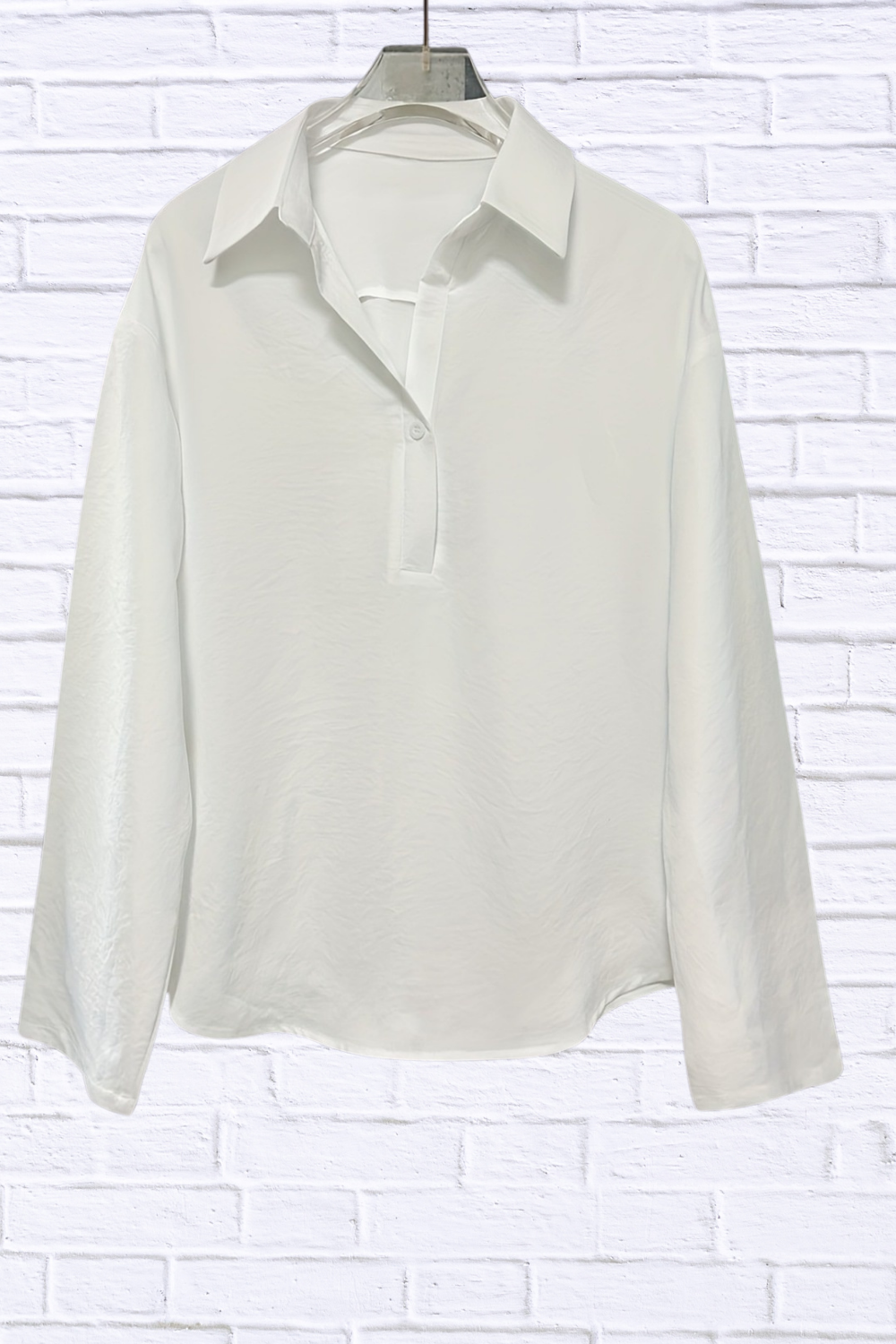 Collared Neck Long Sleeve Shirt