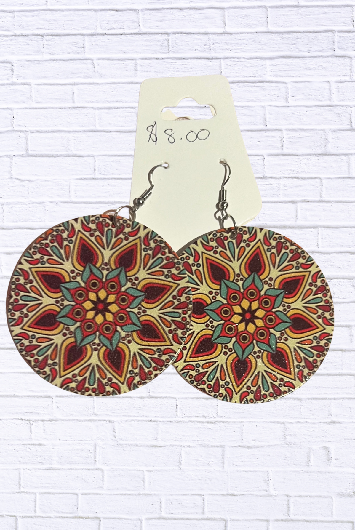 Vibrant Abstract Round Dangle Earrings