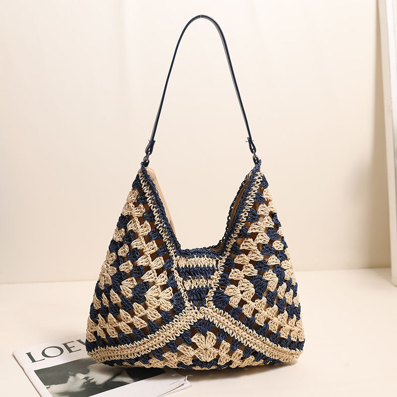 Casual Natural Cotton Shoulder Bag