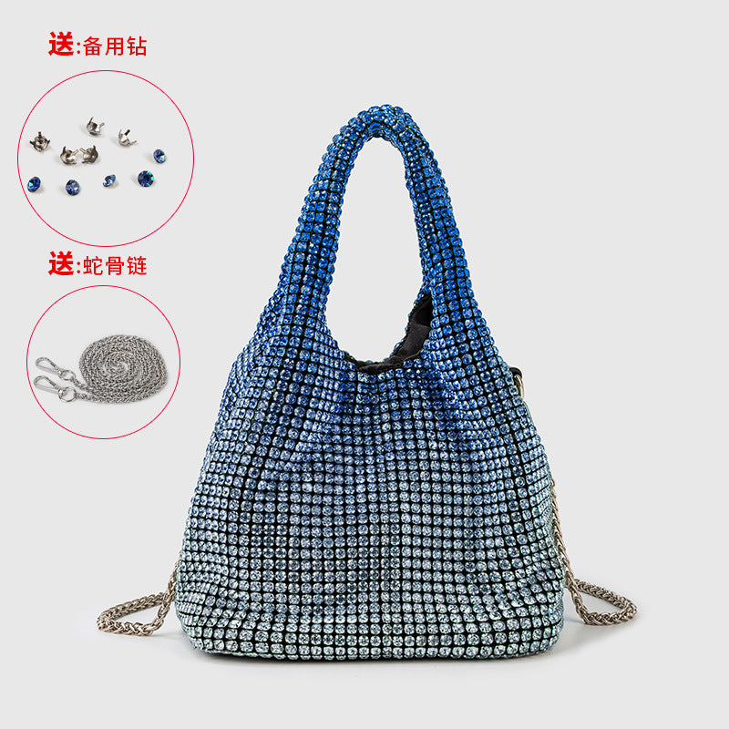 Studded Rhinestone Messenger Bag Handbag