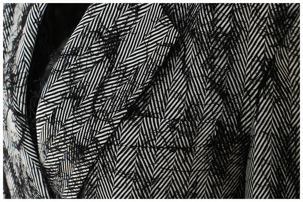 Contrast Color Star Trench Coat