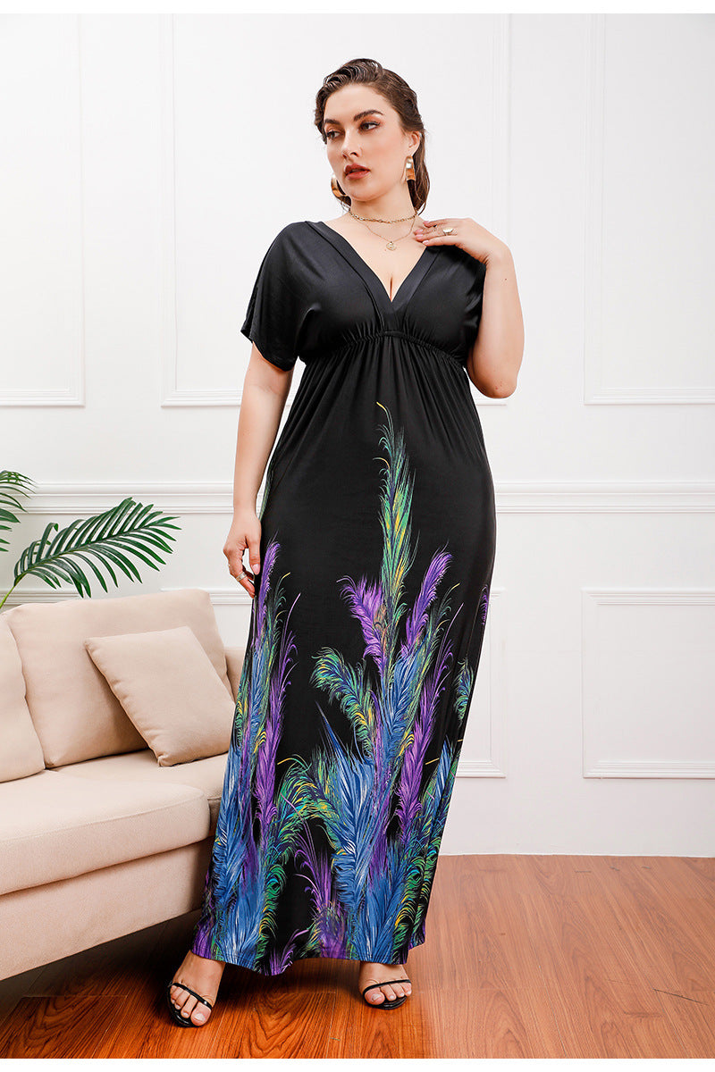 Plus Size Bohemian Girls Maxi Dress