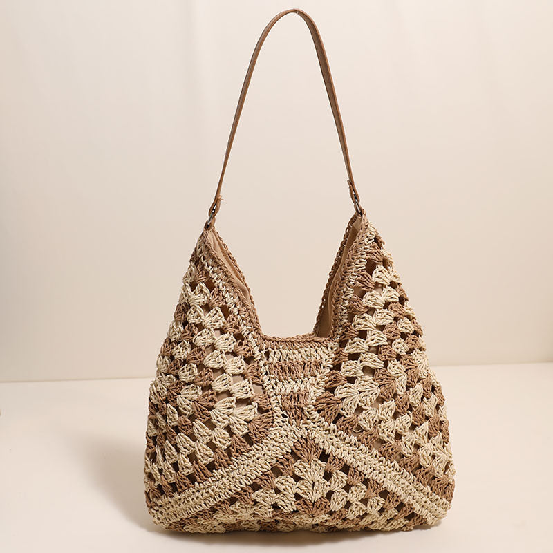 Casual Natural Cotton Shoulder Bag