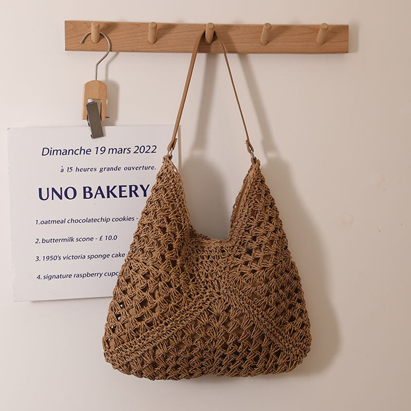 Casual Natural Cotton Shoulder Bag