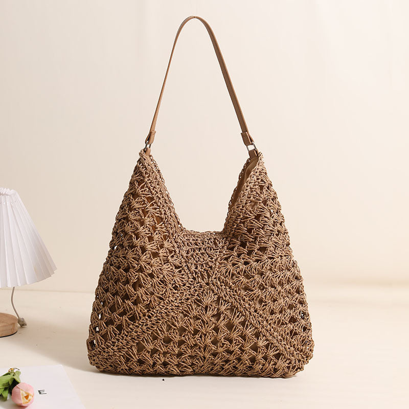 Casual Natural Cotton Shoulder Bag