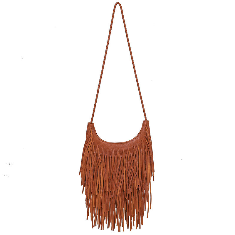 Tassel Bag Soft Leather Handmade Shoulder Messenger Bag