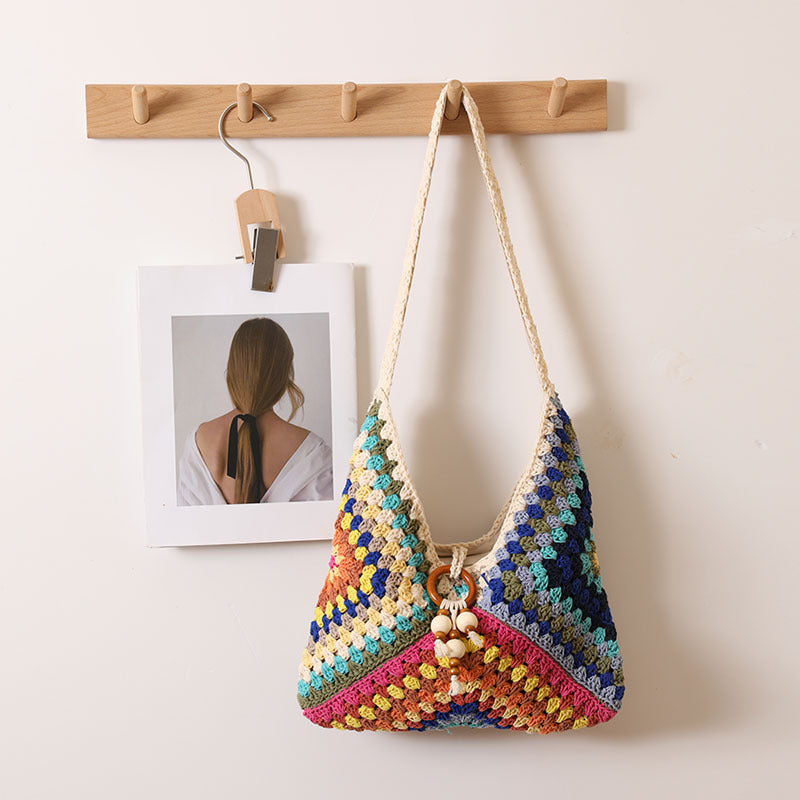 Ethnic Traditional Shoulder Bag Cotton Thread Woven Bag