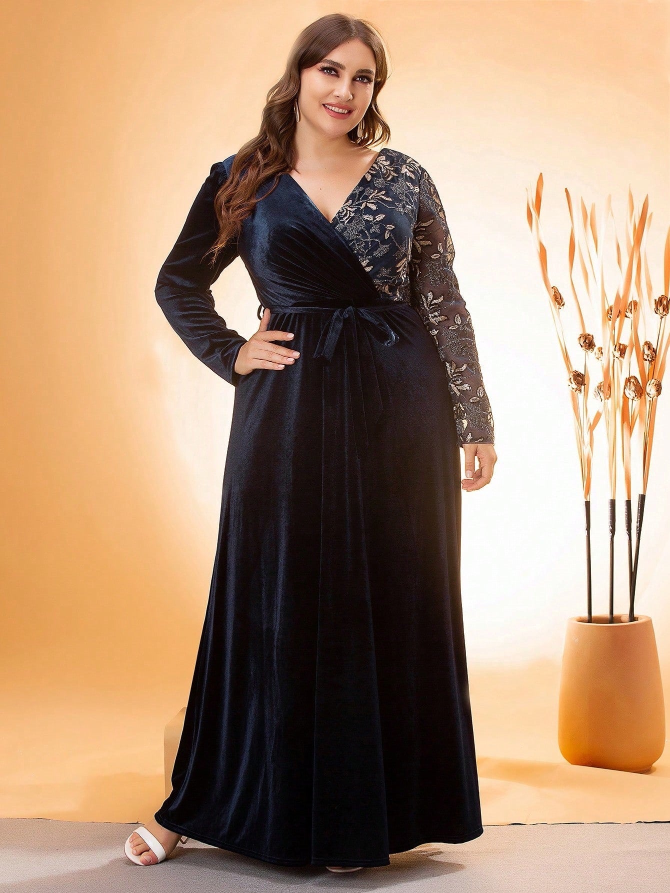 Plus Size V neck Evening Dress Cocktail Ball Formal Dress