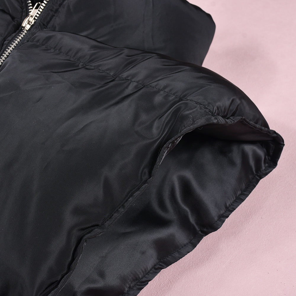 Cotton Padded Zipper Vest Coat
