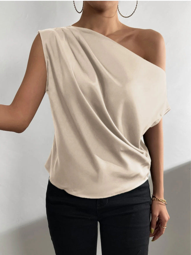 One Shoulder Sleeveless Top