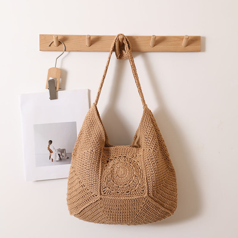 Classic Cotton Crochet Shoulder Bag