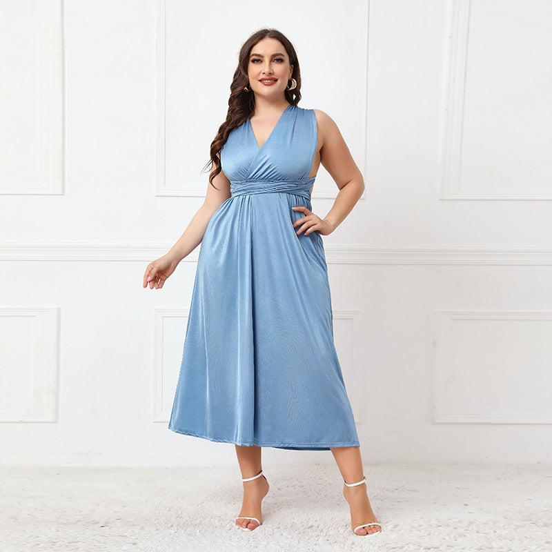 Plus Size Sexy Ankle Length Semi Formal Dress
