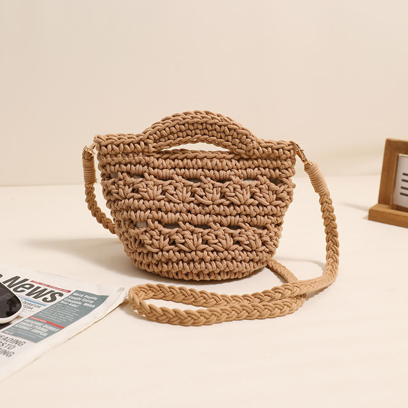 Crossbody Rope Cotton Thread Woven Bag Crochet