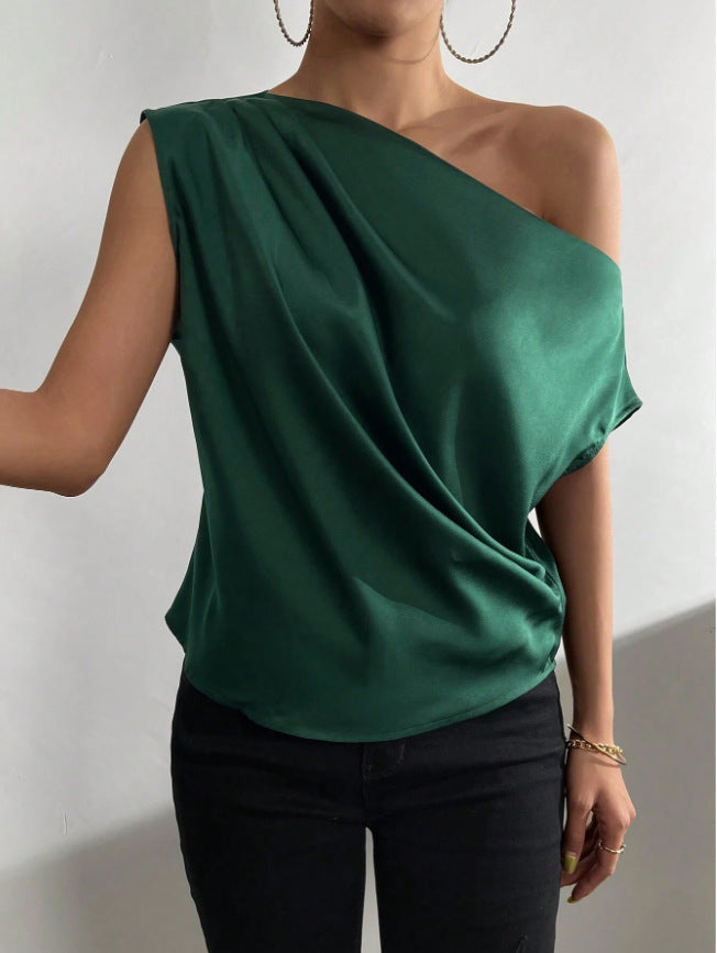 One Shoulder Sleeveless Top