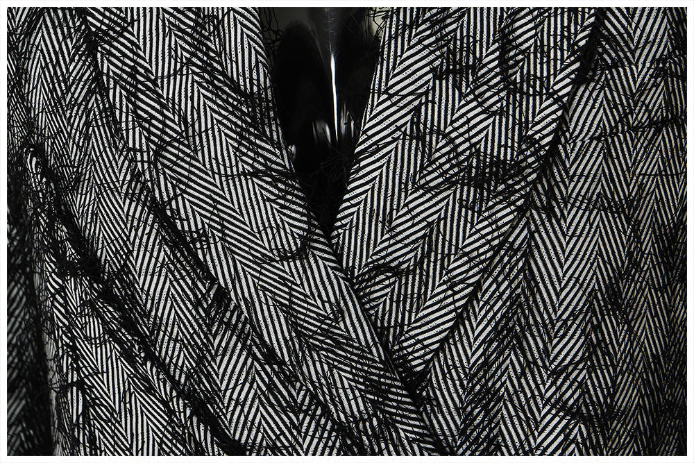 Contrast Color Star Trench Coat