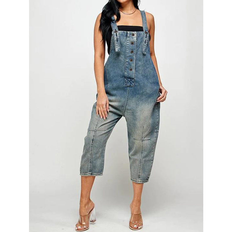 Capri Denim Overalls