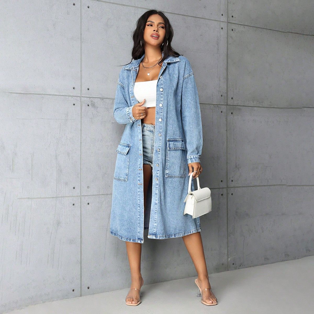 Denim Loose Long Coat