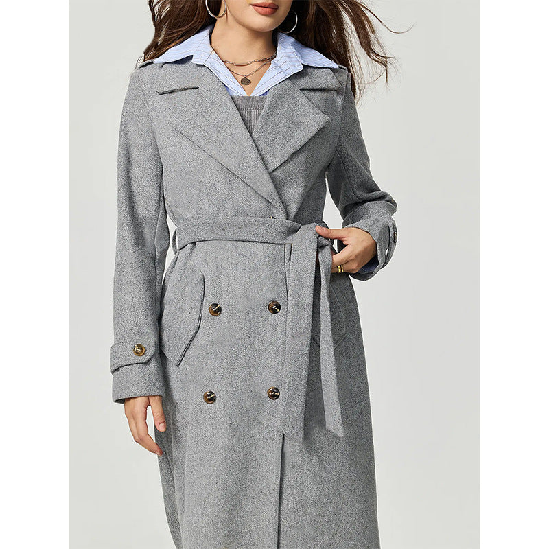 Double Breasted Woolen Coat Outerwear