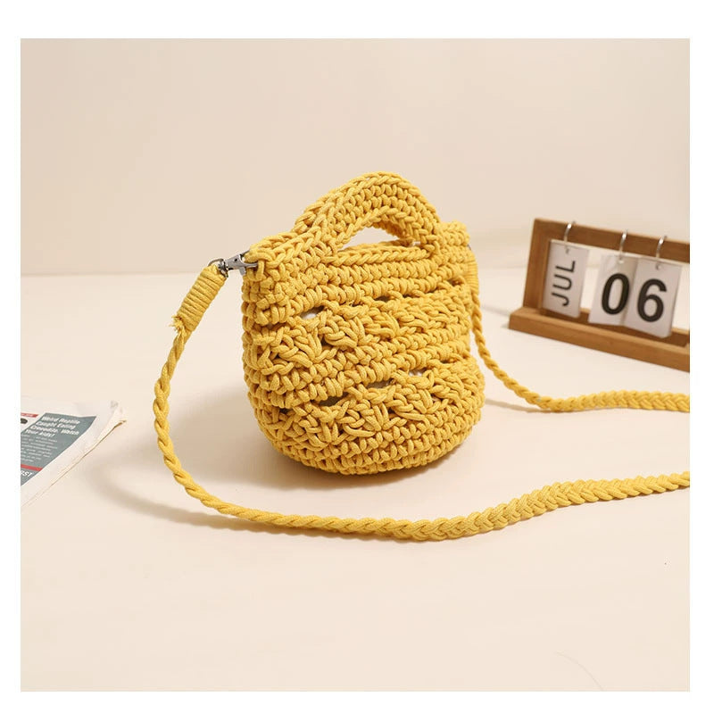 Crossbody Rope Cotton Thread Woven Bag Crochet