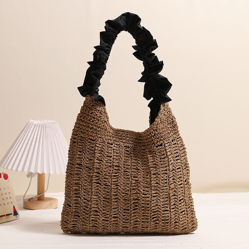 Lacework Straw Bag Solid Color Woven Bag Casual