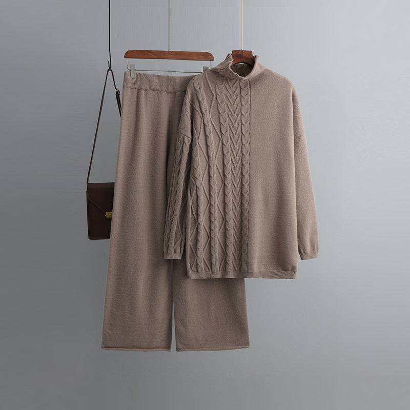 Comfortable Two-Piece Sweater Set