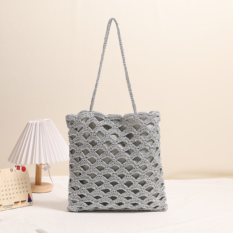 Handmade Crochet Cotton Woven Bag