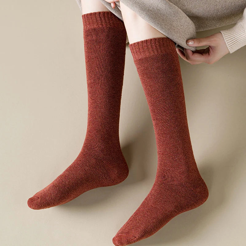 Pack of Women’s Solid Color Mid Calf Knit Socks