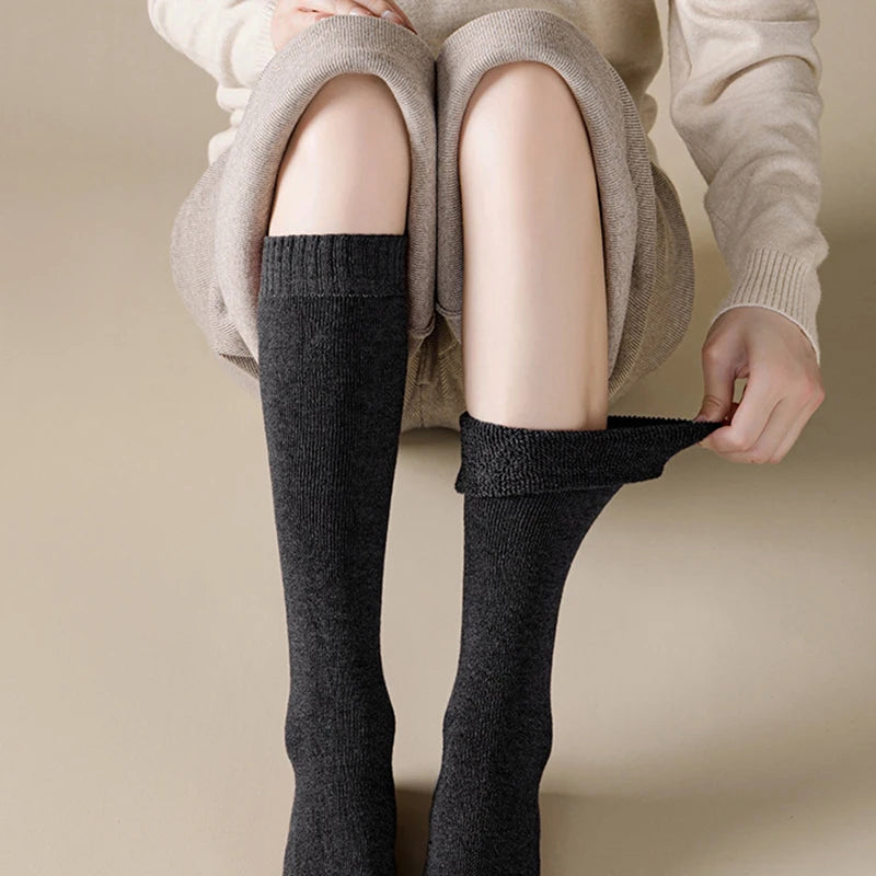 Pack of Women’s Solid Color Mid Calf Knit Socks