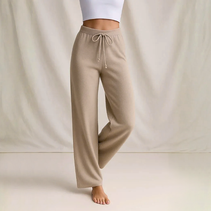 Women’s Knit Pants with Relaxed Wide Leg Fit