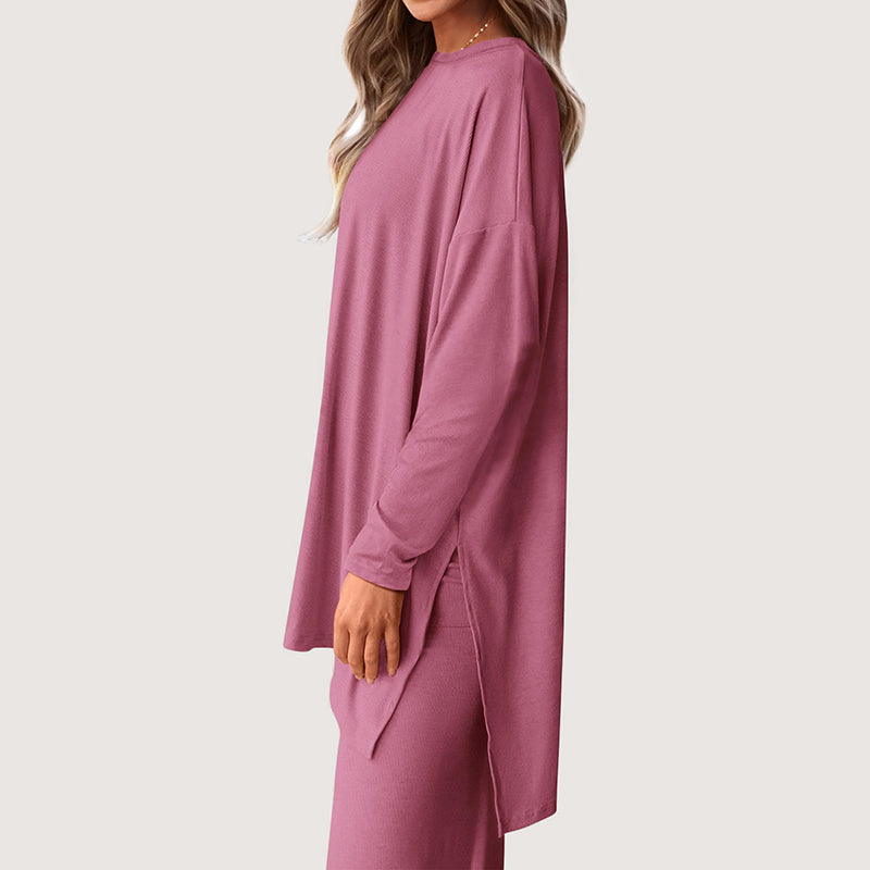 Women’s Lounge Set with Long Sleeve Top and Pants