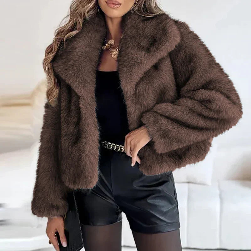 Women's Soft Fur Coat | Plush Faux